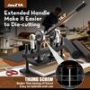 Leather Cutting Machine, 260 x 150 mm Adjutable Manual Hand Press Leather Embossing Leathercraft Mold Die Cutter with 10.2 x 5.9 inches Upper Plate for Various of Materials, Matte Black