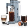 Ninja Pod & Grounds Specialty XL Single-Serve Coffee Maker, K-Cup Pod Compatible, Brews Grounds, Compact Design, Built-In Milk Frother, 68-oz. Reservoir, 6-oz. Cup to 24-oz. Mug Sizes, Stone, PB055AST
