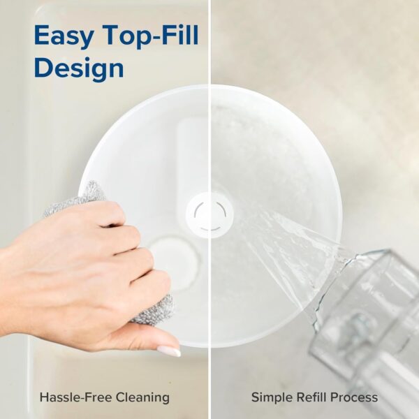 Humidifiers for Bedroom Baby, Sprout Evaporative with Dual Filters for Air & Water, Separate Sensor, Adjustable No Blue Nightlight, Auto Dry, Smart Control & Alexa, Auto Mode, 3.8L Tank for 36H