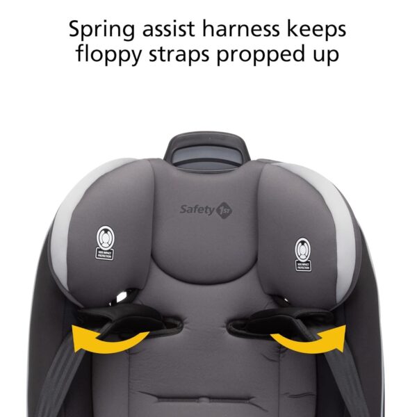 Grow and Go All-in-One Slim Convertible Car Seat, Rear Facing, 5-40 lbs, Forward Facing (30–65 lbs), High Back Booster Seat 40-100 pounds, Aqua Pop