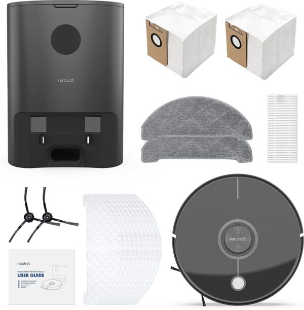 1608697c52bb4523b9925ea128df56ca N2 Robot Vacuum with Self-Emptying