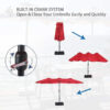 8 Pieces Patio Dining Set with Umbrella,Outdoor Furniture Set with 6 Sling Dining Swivel Chairs