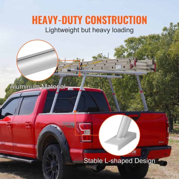 BENTISM Truck Rack Pick up Truck Ladder 17 -29 Height 800 lbs Capacity for Kayak