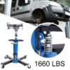 1660 Pounds Hydraulic Car Transmission Jack Vertical Lift with 360° Swivel Wheel Pedal ,Blue,33′′-70′′(0.75Ton)
