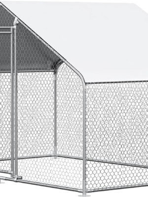 Chicken Coop Large Metal Chicken House/Pen for 6/10 Chickens Poultry Cage