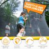 JUMPZYLLA Trampoline 8FT 10FT 12FT 14FT 15FT 16FT Trampoline with Enclosure – Recreational Trampolines with Ladder and AntiRust Coating, ASTM Approval Outdoor Trampoline for Kids