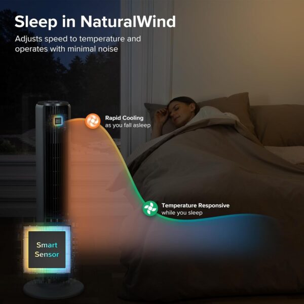 17256486e9cc4b71afe8b938b2f36e3f LEVOIT Tower Fan for Bedroom, Standing Fan that Blows Cold Air for Home, 28dB Quiet for Sleep, Remote, 90° Oscillation, 12H Timer, 25ft/s Velocity, 5 Speeds, 4 Modes, Bladeless 36 inch, White