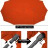 15ft Patio Umbrella with Solar Lights, Large Double Umbrella Outdoor, Rectangle 180”x106” Umbrellas with 156 PCS LED Lights and Crank Handle for Backyard Deck Pool Shade in Black(1.9′′ Pole)