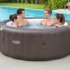 Bestway SaluSpa Miami EnergySense AirJet Inflatable Hot Tub Spa (71′′ x 26′′) | Portable Hot Tub with 2 Covers (1 Energy-Efficient Thermal Cover and 1 Standard Cover) | Fits Up to 2-4 Persons | Black