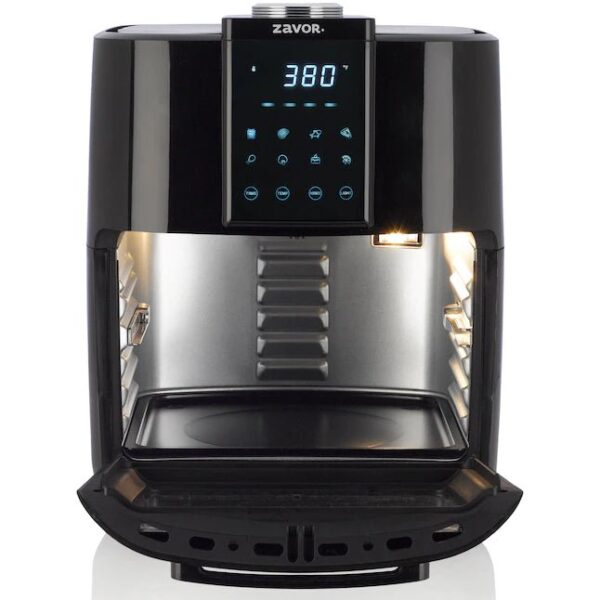 182df7c3e86c4987994e8ea11bb8b804 Zavor Crunch All-in-One 12.7Qt Air Fryer Oven Dehydrator with Rotisserie Racks | Large Capacity for Optimal Air Circulation, Accessories Recipe eBook, Black (ZSEAF22)