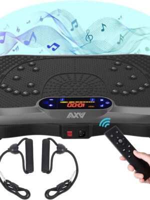 Vibration Plate Fitness Platform Exercise Machine Vibrating Lymphatic Drainage Shaking Full Body Shaker Workout Vibrate Stand Shake Board Sport Gym for Weight Loss Fat Burner for Women Men