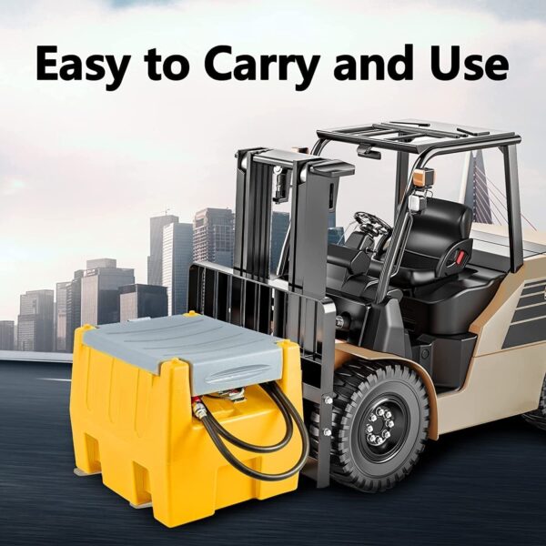 1844c18de20b483db1718c5d6f363aae TECSPACE 58 Gallon Gasoline Tank, Portable Fuel Tank with 12V Electric Fuel Transfer Pump, 40 GPM Gasoline Fuel Tank with 4 Meters Hose for Gasoline Transportation (Yellow, 58 gal)