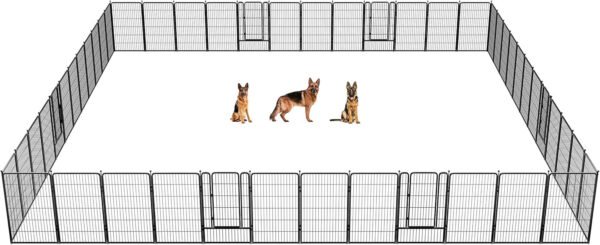 FXW Rollick Dog Playpen for Yard, RV Camping, 32 inch 8 Panels for Small and Medium Dogs│Patented