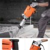Demolition Jack Hammer, 1350 BPM Concrete Breaker 6pcs Chisels Bit Chipping with Case, 2200W Electric Jackhammer Heavy Duty, Black