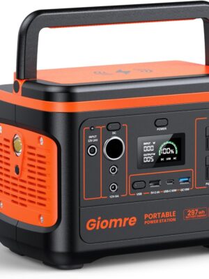 Portable Power Station, 297Wh Backup Lithium Battery Generator with 600W AC Output and 100W Fast Charging, Solar Generator for Outdoors Camping, Travel Emergency, Home Blackout