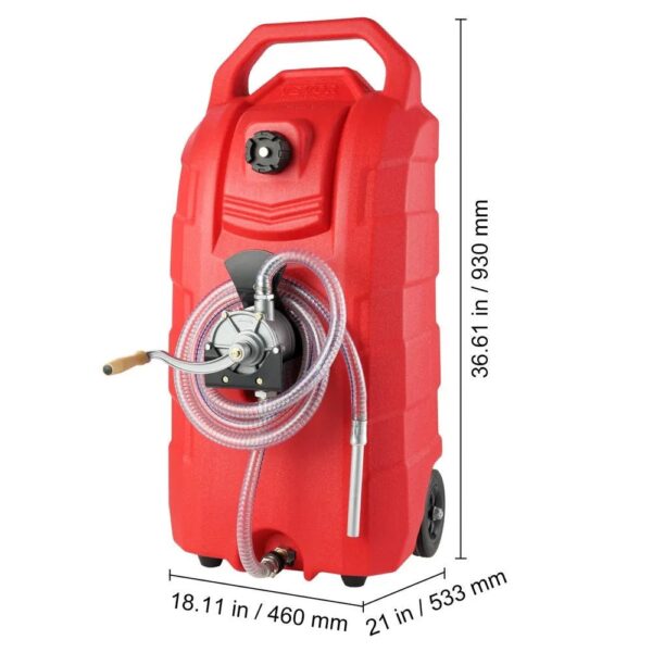 18fd2f0f186a4b6498079bfee6ba39bf 16 Gallon Fuel Caddy, 7.8 L/Min, Portable Gas Storage Tank Container