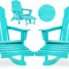 Folding Adirondack Rocking Chair,4-in-1 Multifunctional Patio Chair with Retractable Ottoman, Outdoor Chair Wood Texture, Lawn Chair for Porch, Backyard, Pool(Grey)