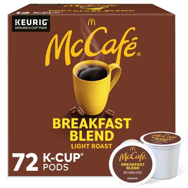 199fd434ddfc407396b6ca2fc3ac9459 McCafe Breakfast Blend, Single Serve Coffee Keurig K-Cup Pods, Light Roast, 72 Count (6 Packs of 12)