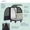 Hybrid Adventurer Pet Backpack with Removable Wheels and Telescopic Handle