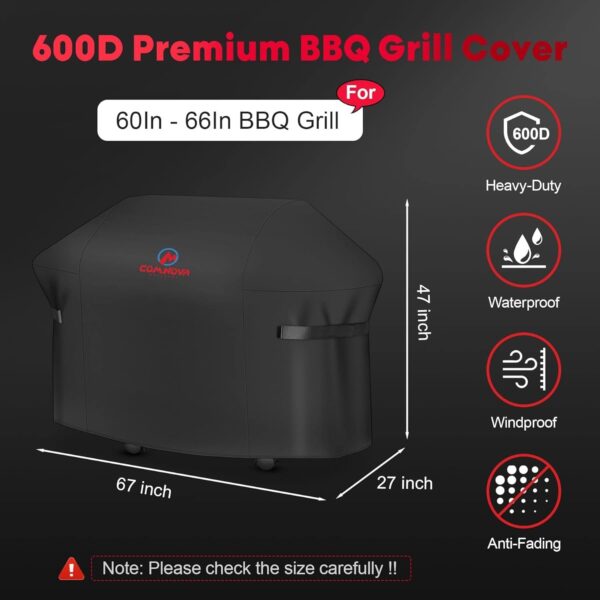 Comnova Grill Cover 52 Inch – BBQ Grill Covers for Weber Spirit 300 Series Gas Grill Heavy Duty & Waterproof, 7106 Weber Barbecue Cover for Spirit E310, Sprit E315, Spirit E330 and Spirit ii E310