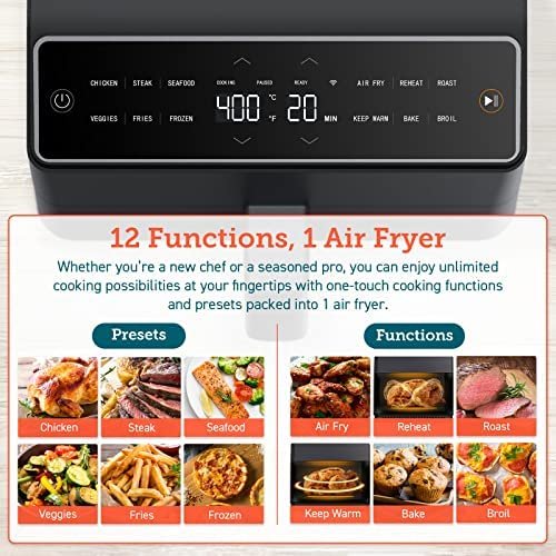 1a0f4261ab8c4592a7f066e4a3d2ed29 Air Fryer 6.8Qt, Dual Blaze with 360 ThermoIQ Tech