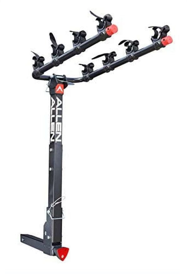 Allen Sports Deluxe Locking Quick Release 4-Bike Carrier fits 2 in receiver hitch, 140 lbs capacity, Model 542QR