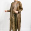 Brown leather trench