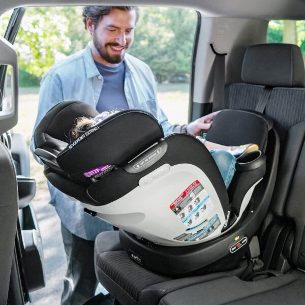 Revolve360 Extend Convertible Car Seat with 360 Degree Rotation, Extended Rear-Facing, Forward-Facing, Booster Mode, and Secure Latch Install, Revere Gray