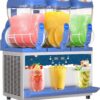 Commercial Slushy Machine – 1000W 30L Tanks Slush Maker Machine 304 Stainless Steel Commercial Margarita Machines Efficient Cooling the Ideal Slushie Maker for Bars Cafes Restaurants