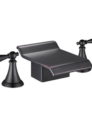 2-Handle Waterfall Bathroom Bathtub Faucet Oil Rubbed Bronze