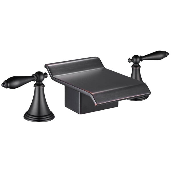 1b2d6695cf3543608c59648d232850d6 2-Handle Waterfall Bathroom Bathtub Faucet Oil Rubbed Bronze