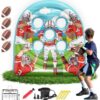 6Ft Football Target Toss Game – Inflatable Football Throwing Target Toy for Kids – Carnival Party Games