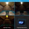 CORE Instant Cabin Tents with LED Lights | 6 Person / 9 Person / 12 Person Family Multi Room Lighted Pop Up Tents for Camping | Included Storage Pockets for Camping Accessories