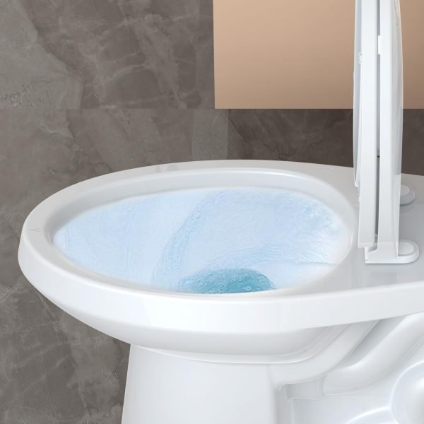 1b88b3217a4248a99faa66302cd485d0 21Toilet, Elongated Toilets for Bathrooms, Two-Piece Toilet with Soft Close Seat, 1.28 Siphonic Flush Toilet with Universal Height ADA Cotton White