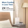 Humidifiers for Bedroom Baby, Sprout Evaporative with Dual Filters for Air & Water, Separate Sensor, Adjustable No Blue Nightlight, Auto Dry, Smart Control & Alexa, Auto Mode, 3.8L Tank for 36H