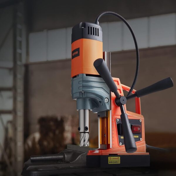 Mag Drill Press, 1550W 2′′ Boring Diameter, 2922lbf Power Magnetic Drill, 500 PRM, 10-Speed, Electric Drilling Machine for Metal Surface, Industrial and Home Improvement
