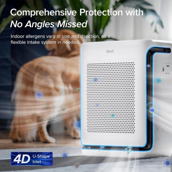 Air Purifiers for Home Large Room Up to 1800 Ft2 in 1 Hr with Washable Pre-Filter, Air Quality Monitor, Smart WiFi, HEPA Sleep Mode for Allergies, Pet Hair in Bedroom, Vital 200S-P, White