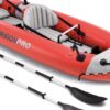 1-Person Inflatable Kayak with Paddles, Pump & Fishing Rod Holders