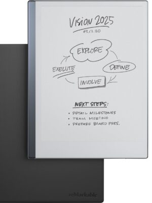 reMarkable 2 �� 10.3�� Paper Tablet with Marker Plus and Premium Leather Book Folio �� Black