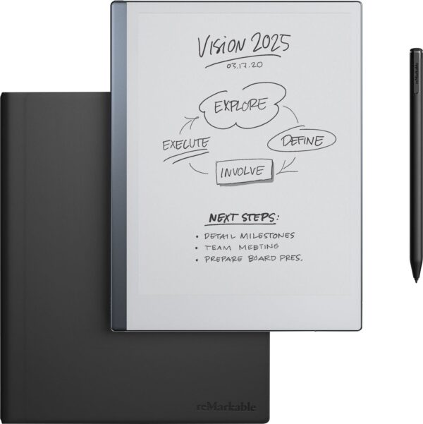 1c4f9cea0cd4485aba49dd70e642ce1c reMarkable 2 �� 10.3�� Paper Tablet with Marker Plus and Premium Leather Book Folio �� Black