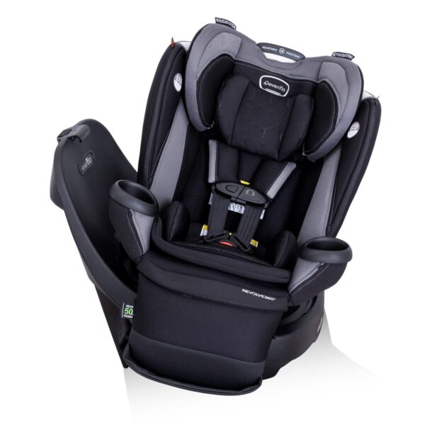 Revolve360 Extend Convertible Car Seat with 360 Degree Rotation, Extended Rear-Facing, Forward-Facing, Booster Mode, and Secure Latch Install, Revere Gray