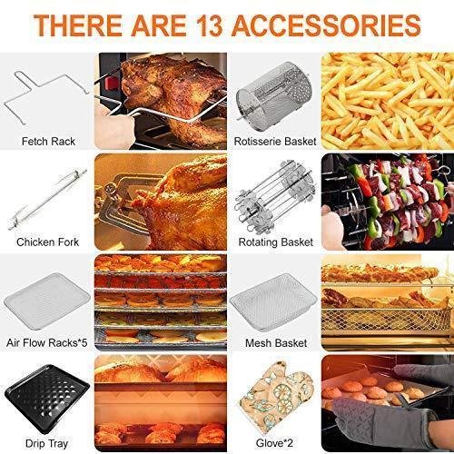 1c97fc6373494a4d951c224f78dc1ab5 10-in-1 Air Fryer Oven, 20 Quart Airfryer Toaster Oven Combo, 1800W Large Air Fryers, Convection Toaster Oven with Rotisserie Dehydrator, ETL Certified