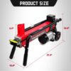PowerSmart Electric Log Splitter 7-Ton – Efficient Wood Splitter with 3500 Motor Speed, 15 Amp, Horizontal Full Beam Design and Steel Wedge for Firewood & Kindling Cutting