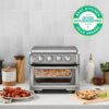 Air Fryer + Convection Toaster Oven, 8-1 Oven with Bake, Grill, Broil & Warm Options, Stainless Steel, TOA-70