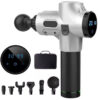 Deep Tissue Massage Gun – 30 Speed 6 Heads Super Quiet Brushless Motor LCD Touch Display Percussion Massager