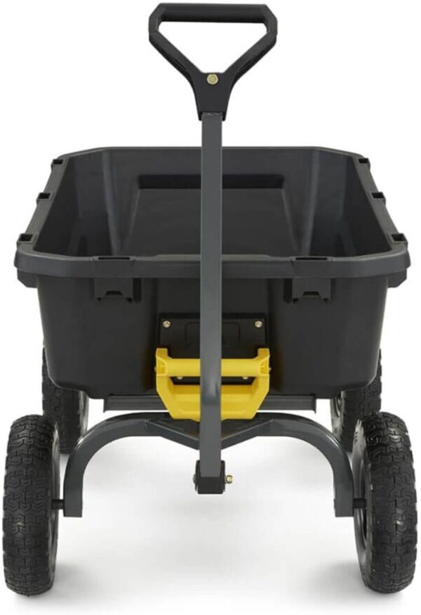 1cd7d8068f4140109adfe744aaffdb12 7GCG-NF Heavy-Duty Poly Dump Garden Cart with No-Flat Tires, 7 Cubic Feet, 1200-Pound Capacity, Black, Amazon Exclusive