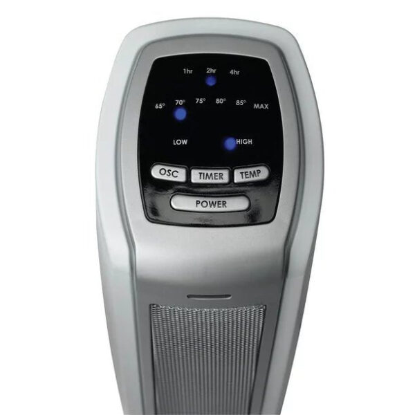 Oscillating Ceramic Tower Heater, Silver