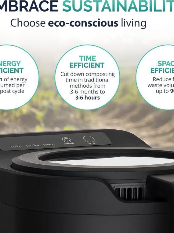1d6744ece6af4bafa77c07bdf4d12258 Electric Kitchen Composter 2.5L – Odorless Countertop Bin with Clear-View Lid, Smart Food Waste Disposal