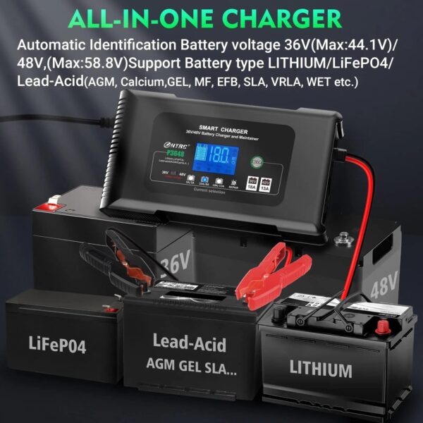 1da76434d0a84eaeb015560194988340 36 Volt Golf cart Charger 18-Amp Smart Charger, Car Battery Charger,Trickle Charger,36V,18-Amp and 48V,13-Amp,Lithium,LiFePO4,Lead-Acid AGM/Gel/SLA.Battery Charger, for EZGO TXT,Car, Boat.