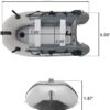 Inflatable Boat | Yacht Dinghy Tender Raft | Multi Person Fishing Boat | Aluminum Floor Oars | Fishing Rod Holders | Heavy-Duty PVC | 2024 Model |